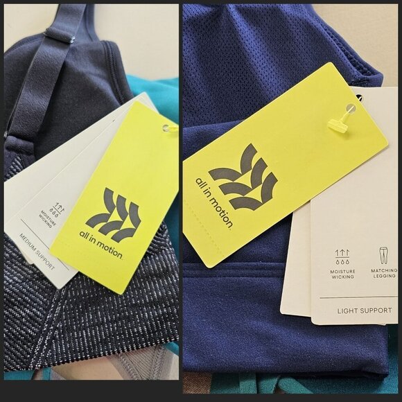 All In Motion Seamless Racer Sports Bra Bundle Size XS - Picture 7 of 9